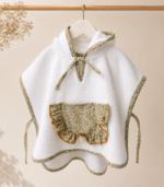 poncho toalla playa piscina flor de lis