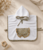poncho toalla playa piscina flor de lis