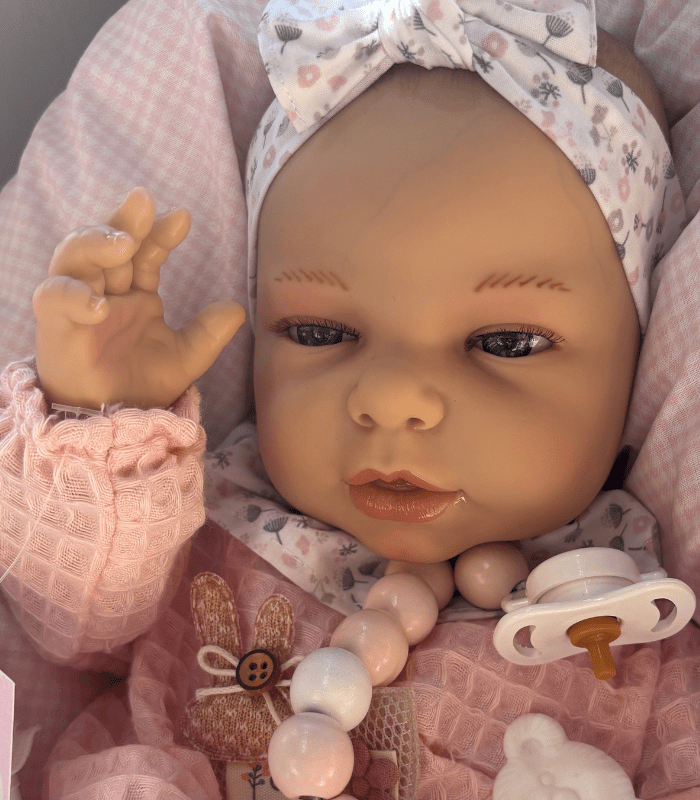 reborn martina rosa pintada a mano 45cm